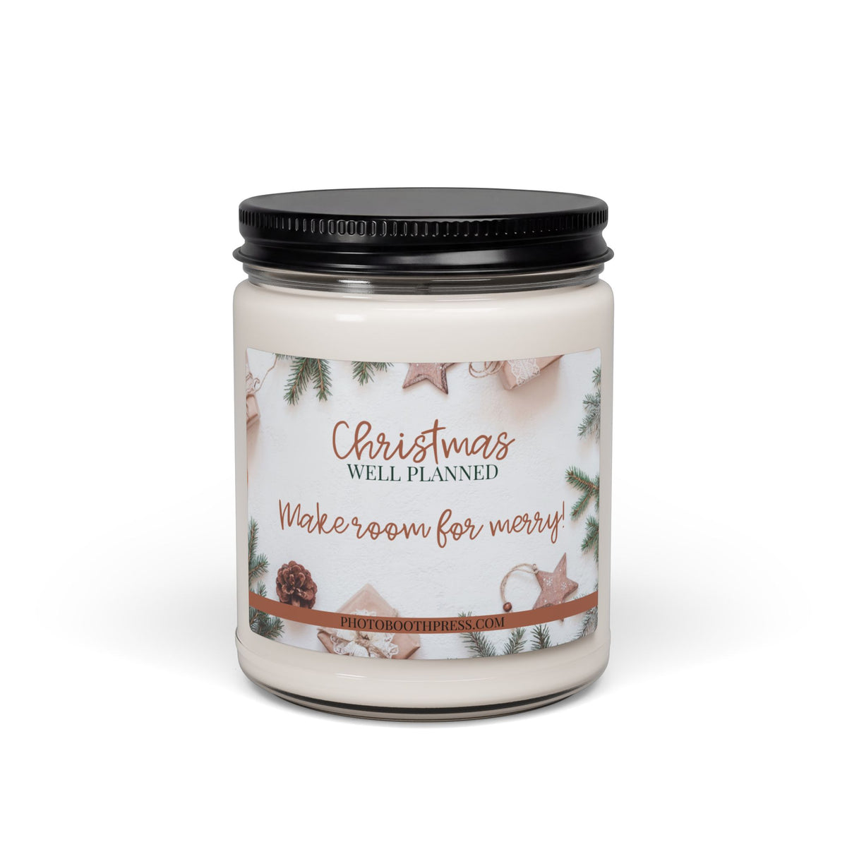 Christmas Well Planned | Scented Soy Candle | Two Scents | Holiday Gift | Cozy Christmas Decor