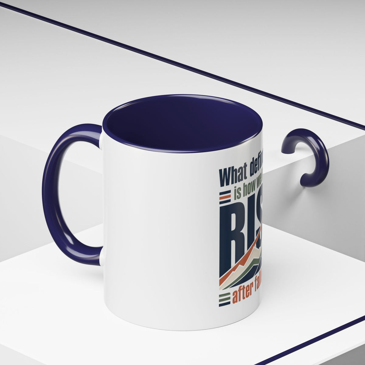 What Defines Us Rise After Falling mug | Accent Coffee Mug 11oz/15oz