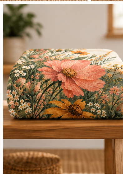 Sherpa Blanket — "I'm Allowed to Begin Again" Floral Inspirational Throw