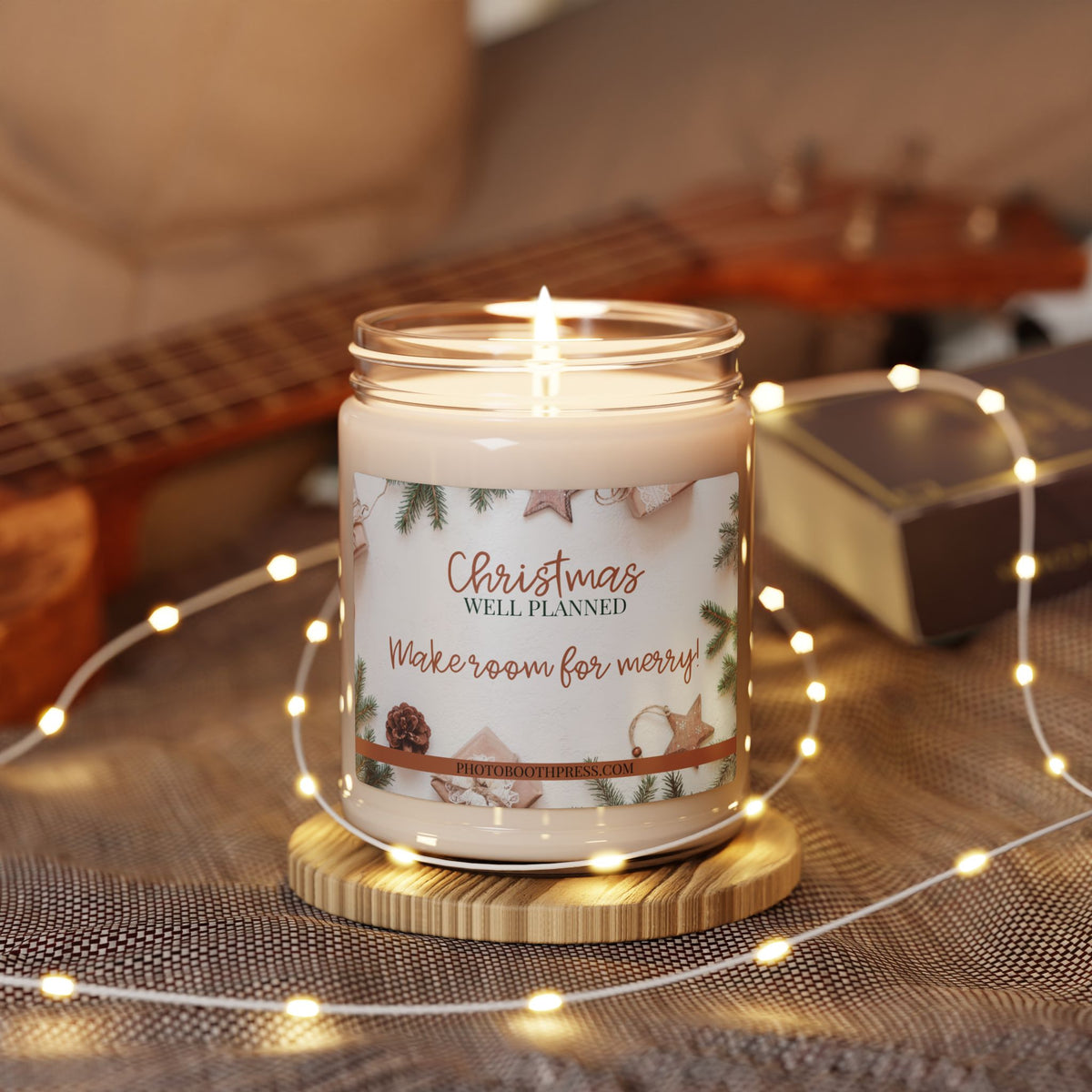 Christmas Well Planned | Scented Soy Candle | Two Scents | Holiday Gift | Cozy Christmas Decor