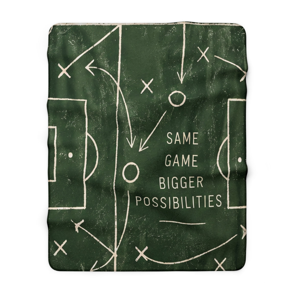 Soccer Sherpa Blanket — “Good Games, Brighter Days” Cozy Throw for Players & Fans