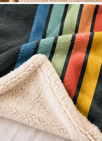 Sherpa Fleece Blanket — All Sports | "Practice Games Carpool Snacks Cheers Memories" Throw
