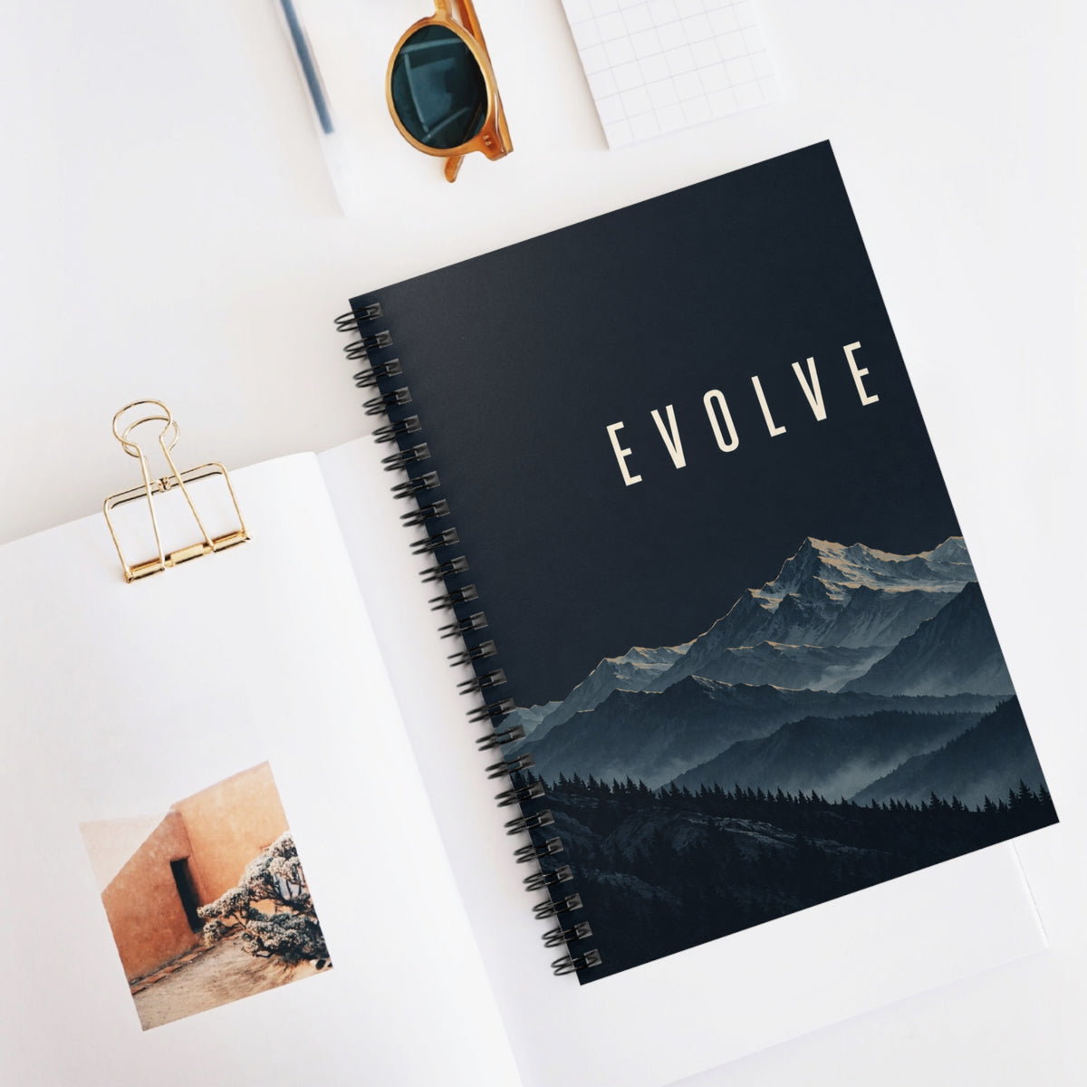 Evolve | Spiral Notebook | Affirmations Journal | Motivation Notebook