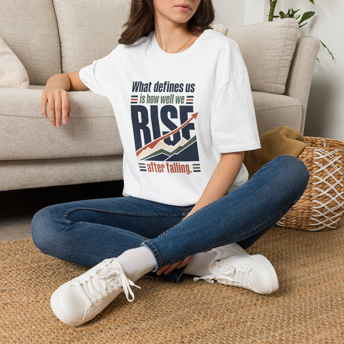Rise After Falling Inspirational T-Shirt — Motivational Quote Tee