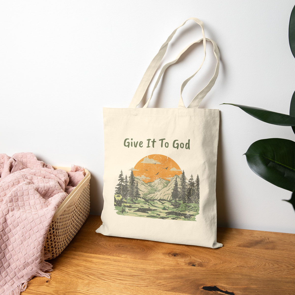 Give It To God | Faith Inspired Tote Bag | Recovery Gift | Inspirational Canvas Tote | One Day at a Time | Spiritual Gift
